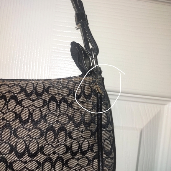 Coach Mini C Signature Demi Baguette Purse Shoulder Bag - Picture 5 of 9